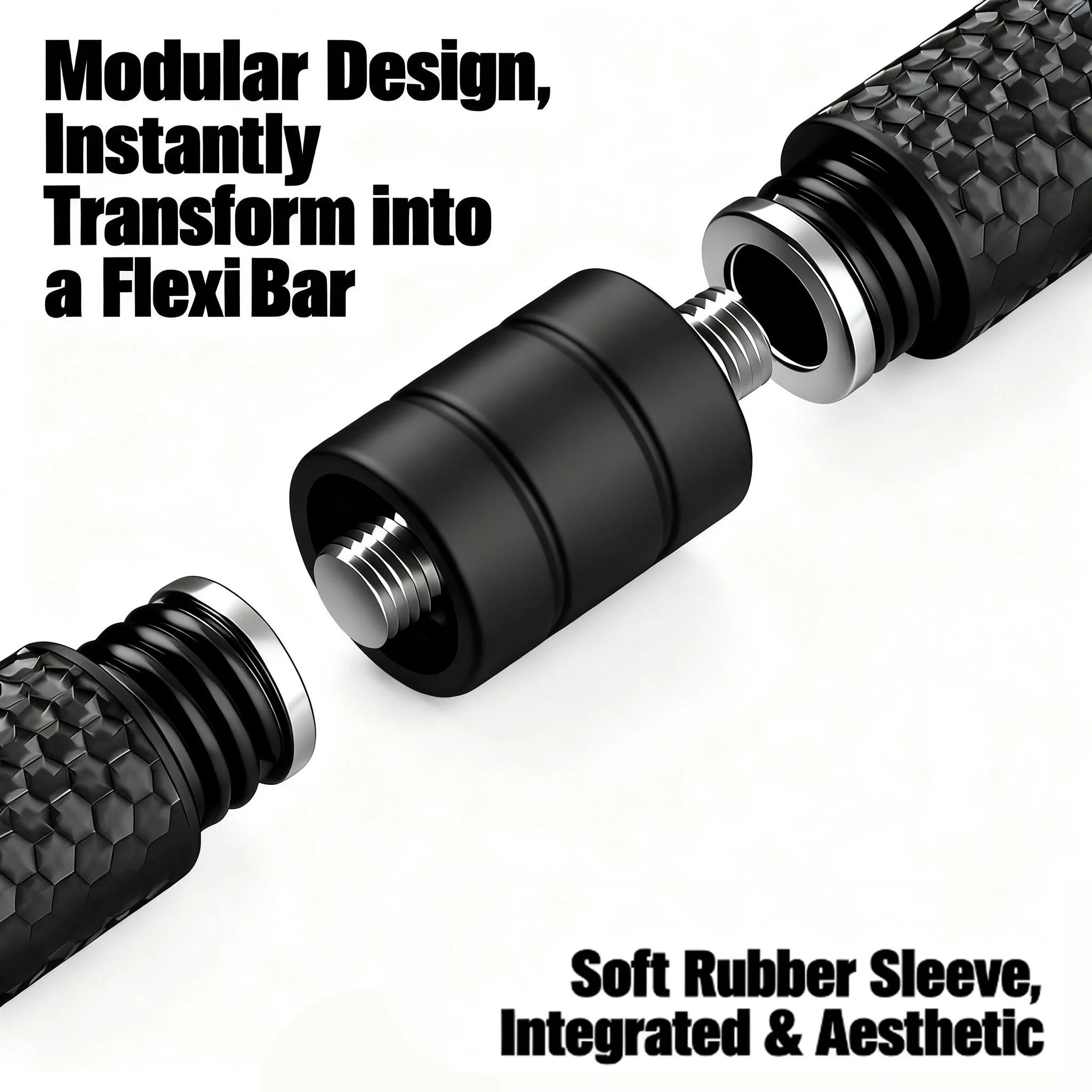 Connectable Power Twister Bar Ropeless Battle Rope Arm Strength Trainer Home Workout Fitness Equipment