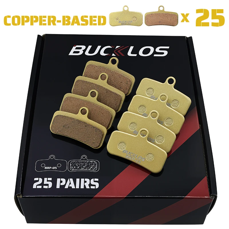 25 Pairs BUCKLOS BRP-05 Bike Disc Brake Pads Ceramic Resin Bicycle Hydraulic Brake Pads for SHIMANO D02S N03A Bicycle Brake Pads