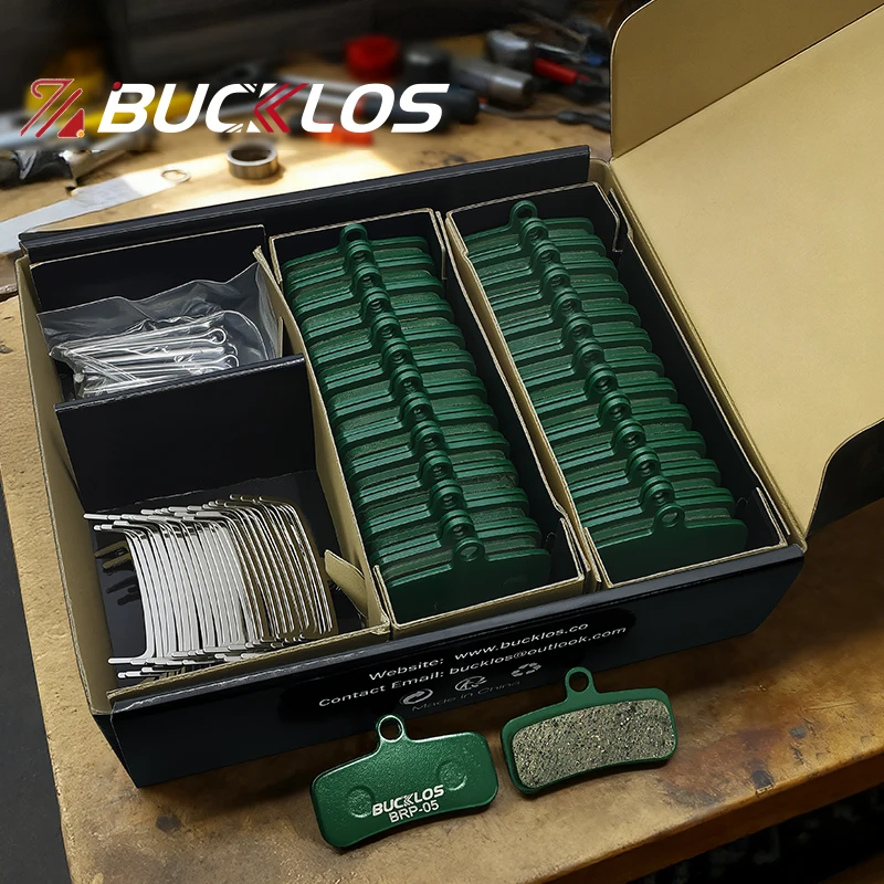 25 Pairs BUCKLOS BRP-05 Bike Disc Brake Pads Ceramic Resin Bicycle Hydraulic Brake Pads for SHIMANO D02S N03A Bicycle Brake Pads