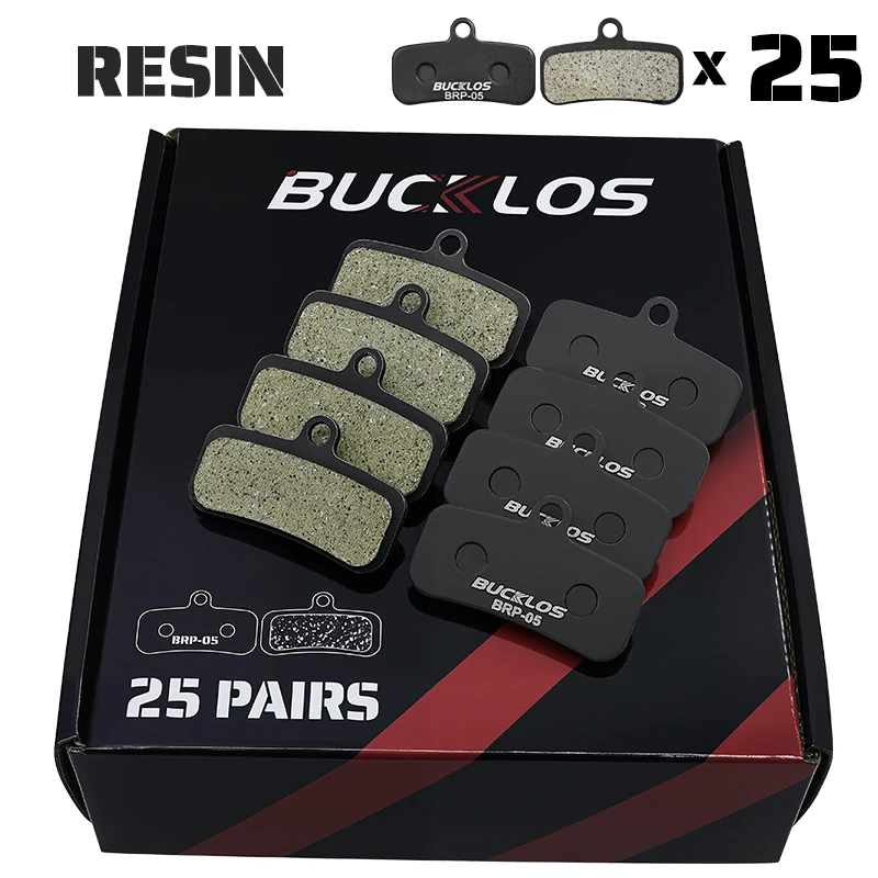25 Pairs BUCKLOS BRP-05 Bike Disc Brake Pads Ceramic Resin Bicycle Hydraulic Brake Pads for SHIMANO D02S N03A Bicycle Brake Pads