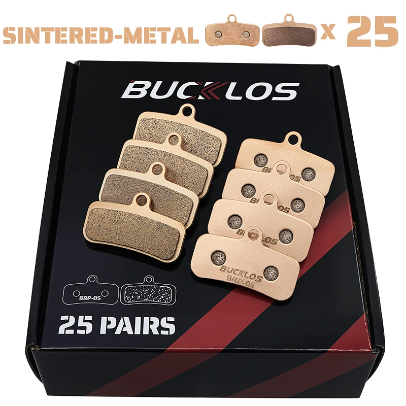 25 Pairs BUCKLOS BRP-05 Bike Disc Brake Pads Ceramic Resin Bicycle Hydraulic Brake Pads for SHIMANO D02S N03A Bicycle Brake Pads