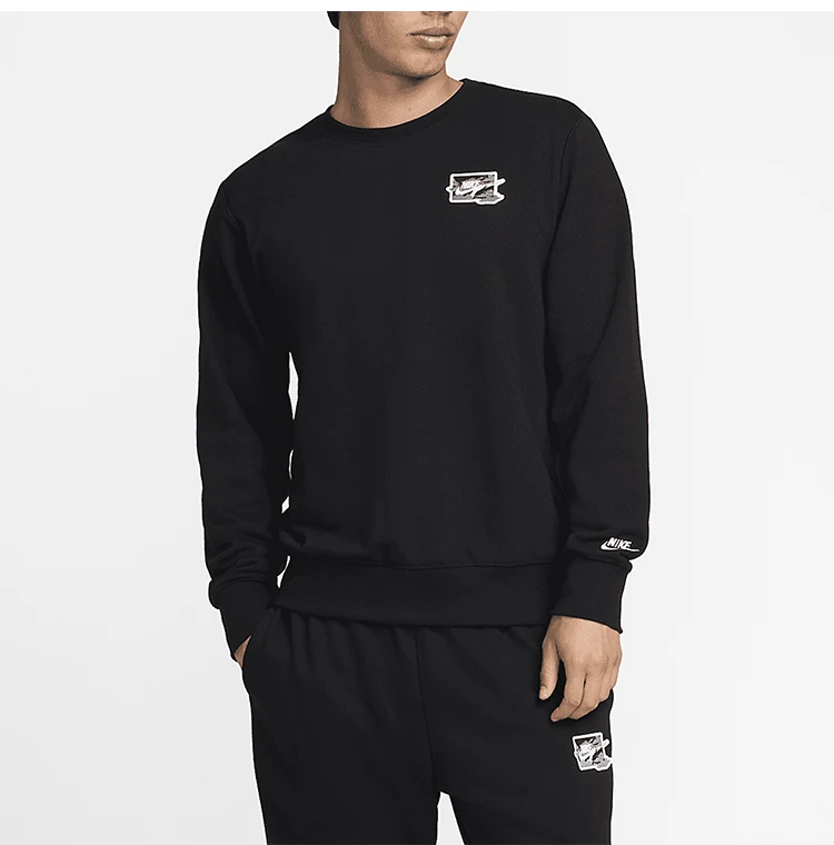 Nike genuine genuine Club Men's French Terry Round Neck Long Sleeve Sweatshirt FZ0765-010