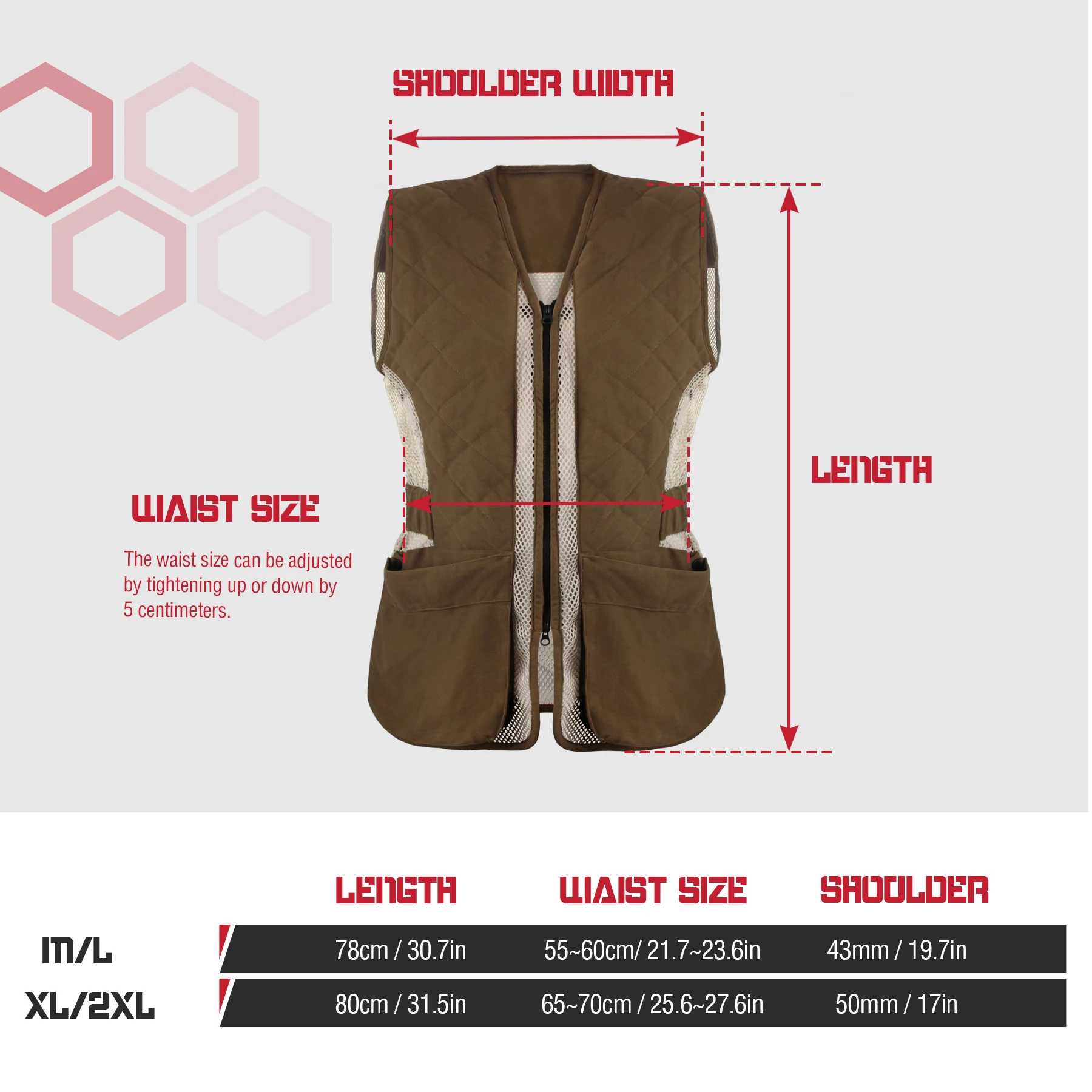 GUGULUZA Breathable Mesh Hunting Vests Multi-Pocket Tactical Vest Outdoor Shooting Training Jacket for Hunting Fishing Hiking