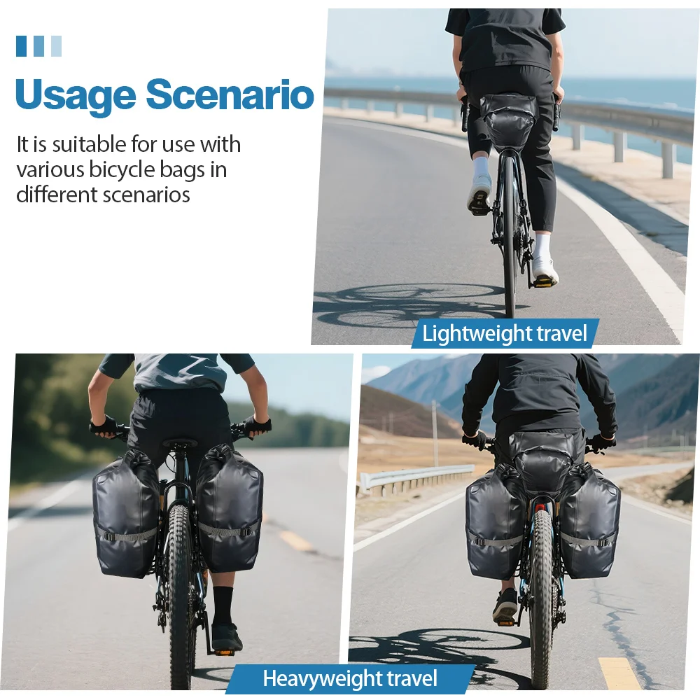 Gravel Bike Aluminum Alloy Bicycle Luggage Carrier Big 10L Capacity Waterproof Travel Bike Bag Bicycle Rear Seat Bag Bikepacking