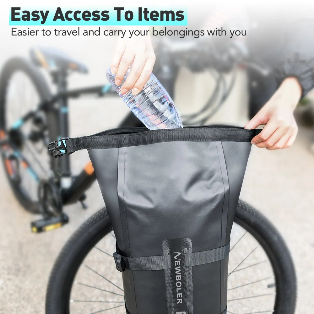 Gravel Bike Aluminum Alloy Bicycle Luggage Carrier Big 10L Capacity Waterproof Travel Bike Bag Bicycle Rear Seat Bag Bikepacking