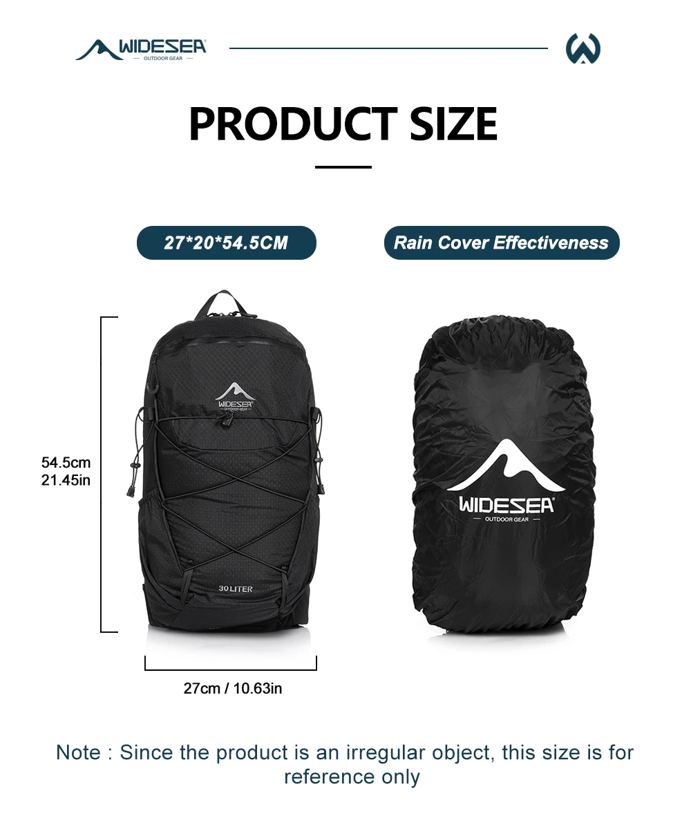 Widesea Camping Climbing Backpacks Sports Waterproof Shoulder Bag Tool Accessories Travel Backpack Camping Equipment Supplies