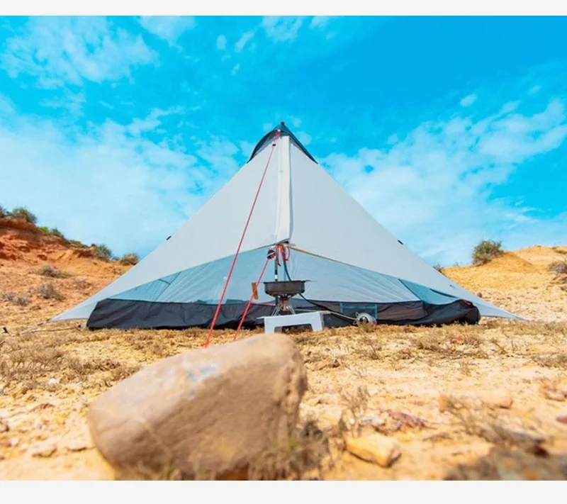 3F UL Gear 2026 Lanshan 1P Tent Outdoor Camping 15D SilNylon Tent Ultralight 760g Waterproof Poleless Tent Trekking Backpacking