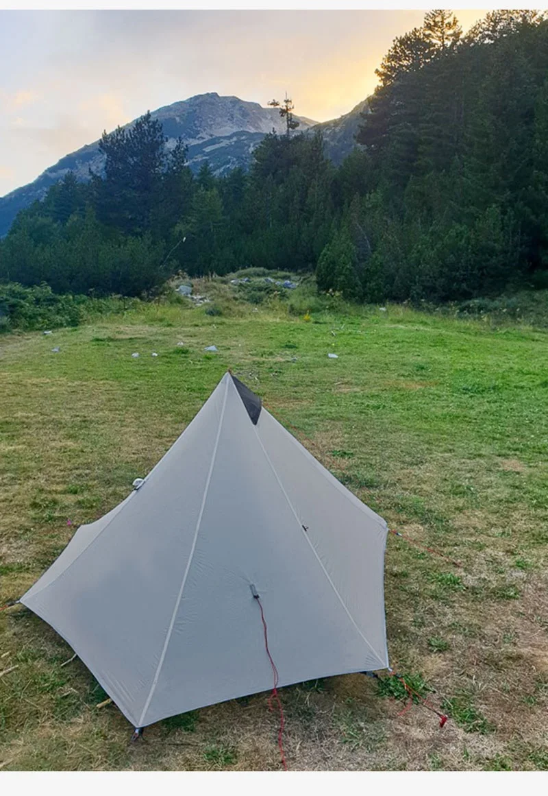 3F UL Gear 2026 Lanshan 1P Tent Outdoor Camping 15D SilNylon Tent Ultralight 760g Waterproof Poleless Tent Trekking Backpacking