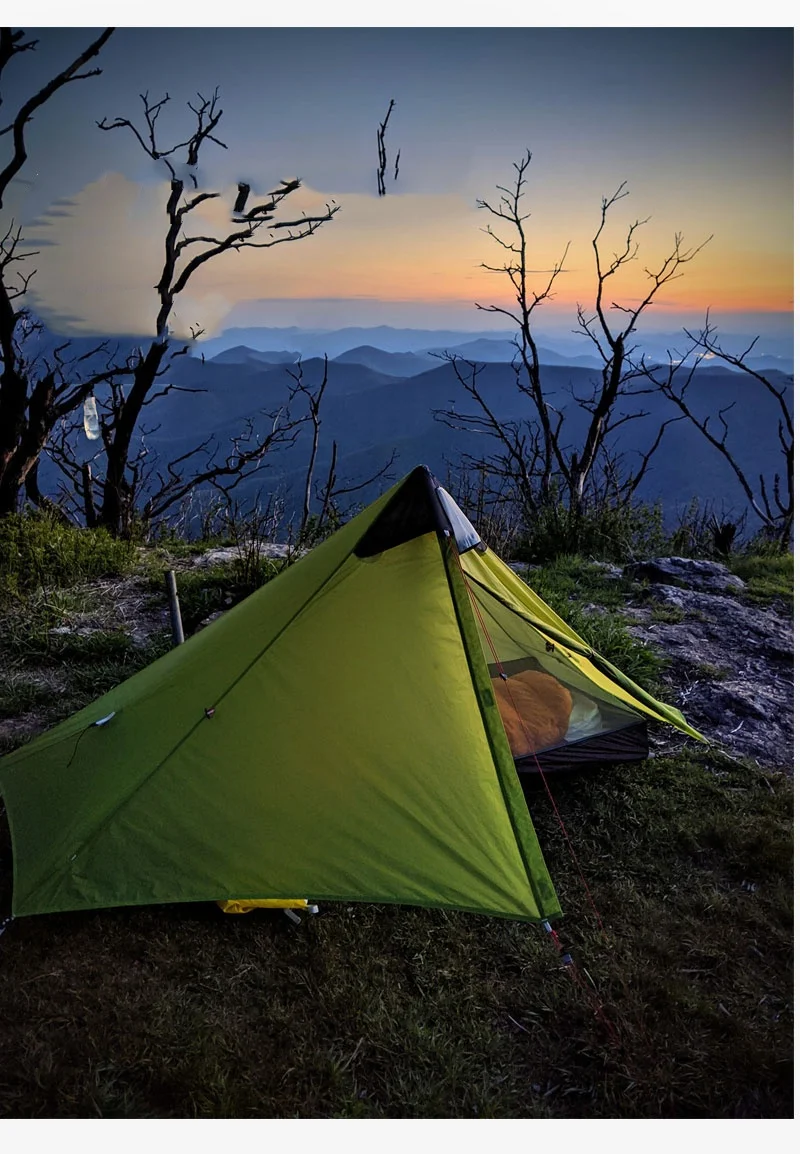 3F UL Gear 2026 Lanshan 1P Tent Outdoor Camping 15D SilNylon Tent Ultralight 760g Waterproof Poleless Tent Trekking Backpacking