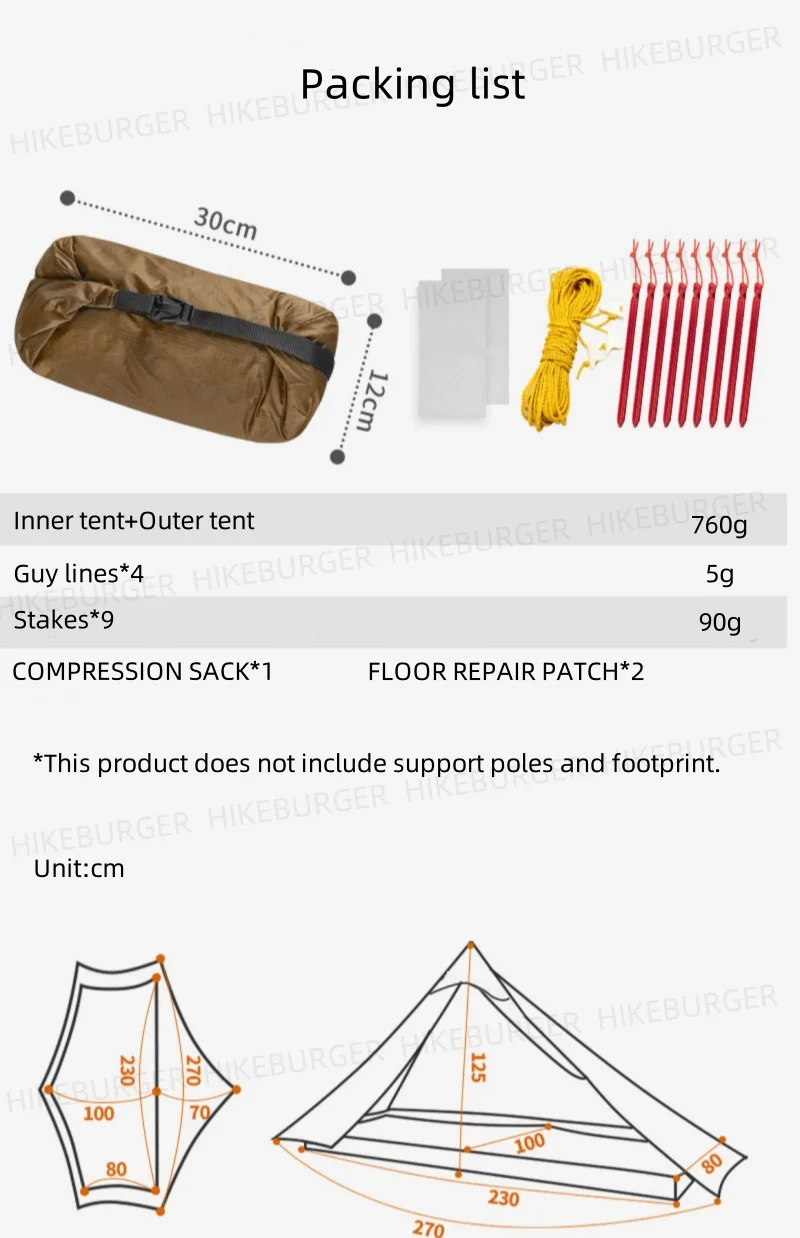 3F UL Gear 2026 Lanshan 1P Tent Outdoor Camping 15D SilNylon Tent Ultralight 760g Waterproof Poleless Tent Trekking Backpacking