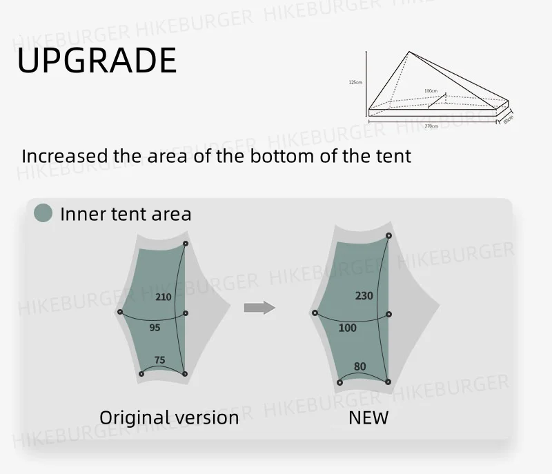 3F UL Gear 2026 Lanshan 1P Tent Outdoor Camping 15D SilNylon Tent Ultralight 760g Waterproof Poleless Tent Trekking Backpacking