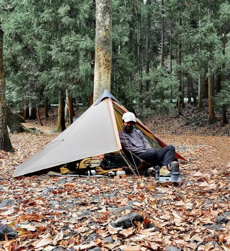 3F UL Gear 2026 Lanshan 1P Tent Outdoor Camping 15D SilNylon Tent Ultralight 760g Waterproof Poleless Tent Trekking Backpacking