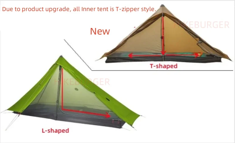 3F UL Gear 2026 Lanshan 1P Tent Outdoor Camping 15D SilNylon Tent Ultralight 760g Waterproof Poleless Tent Trekking Backpacking