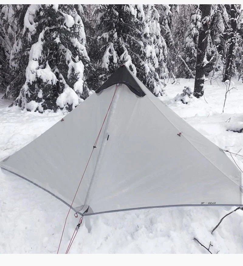 3F UL Gear 2026 Lanshan 1P Tent Outdoor Camping 15D SilNylon Tent Ultralight 760g Waterproof Poleless Tent Trekking Backpacking