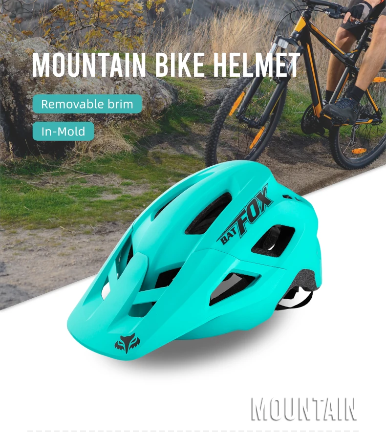BATFOX Mountain Bike Helmet Can Install a Sports Camera Electric Cycling Gear Safety Cap for Men Women Bat Fox MTB Bicycle Helme