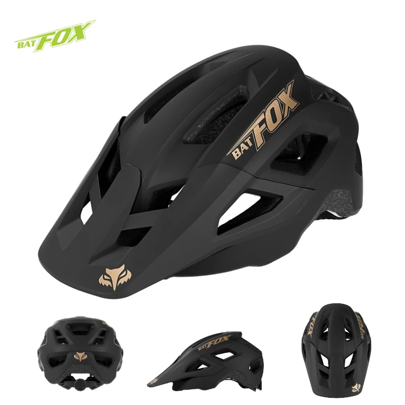 BATFOX Mountain Bike Helmet Can Install a Sports Camera Electric Cycling Gear Safety Cap for Men Women Bat Fox MTB Bicycle Helme