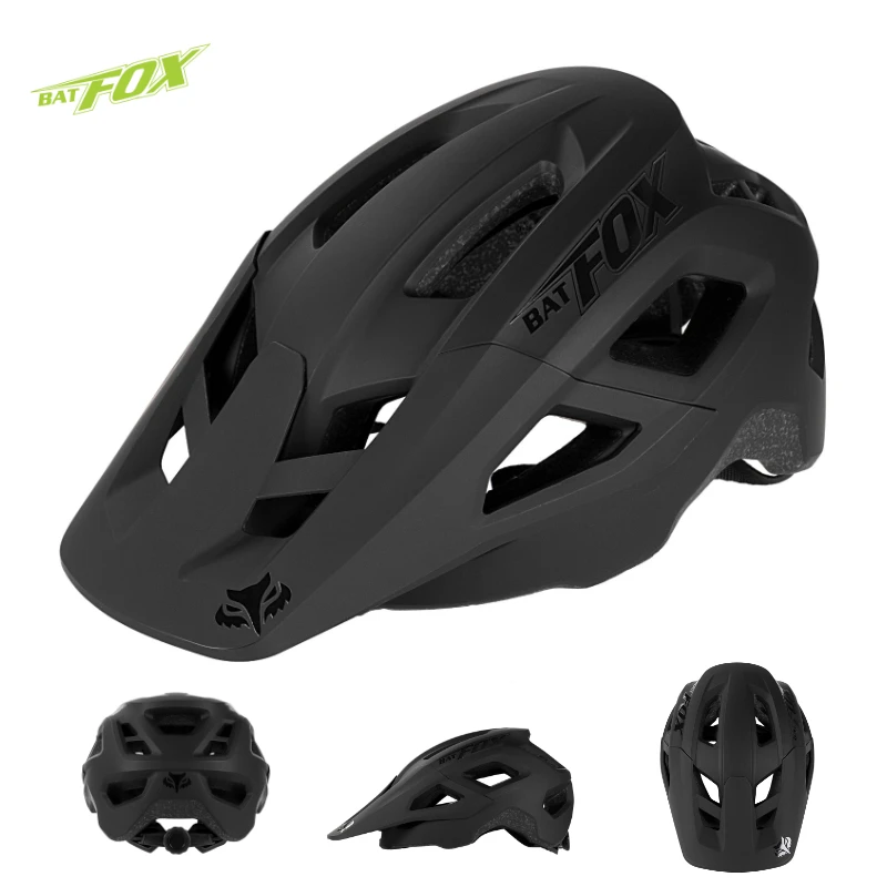 BATFOX Mountain Bike Helmet Can Install a Sports Camera Electric Cycling Gear Safety Cap for Men Women Bat Fox MTB Bicycle Helme