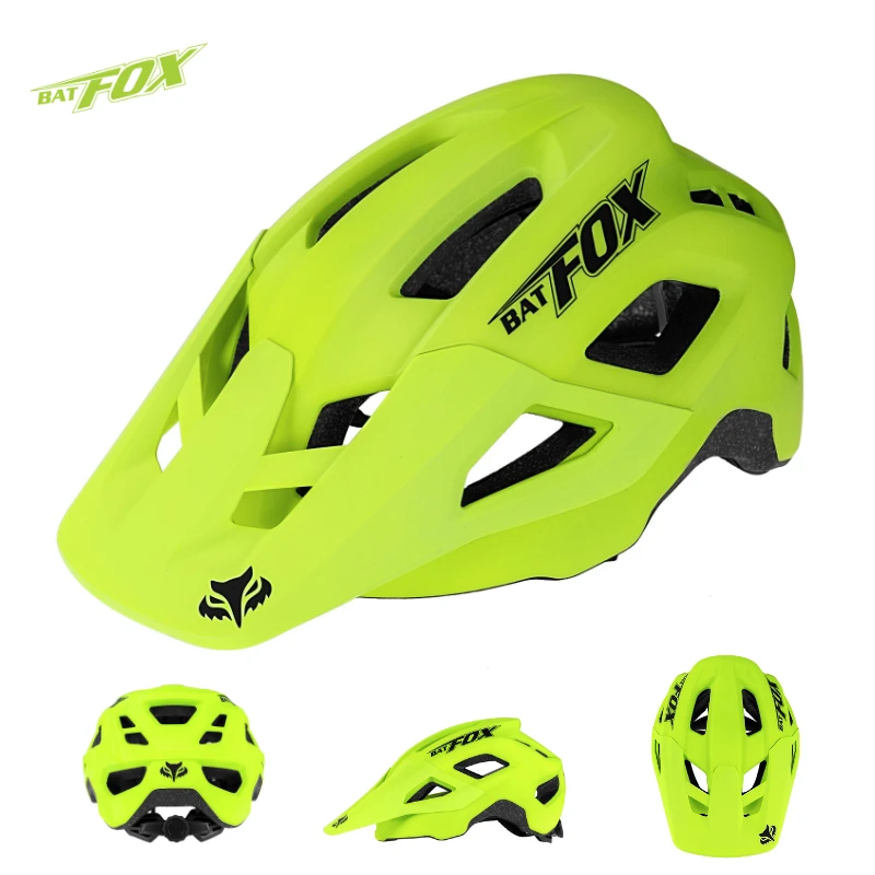 BATFOX Mountain Bike Helmet Can Install a Sports Camera Electric Cycling Gear Safety Cap for Men Women Bat Fox MTB Bicycle Helme