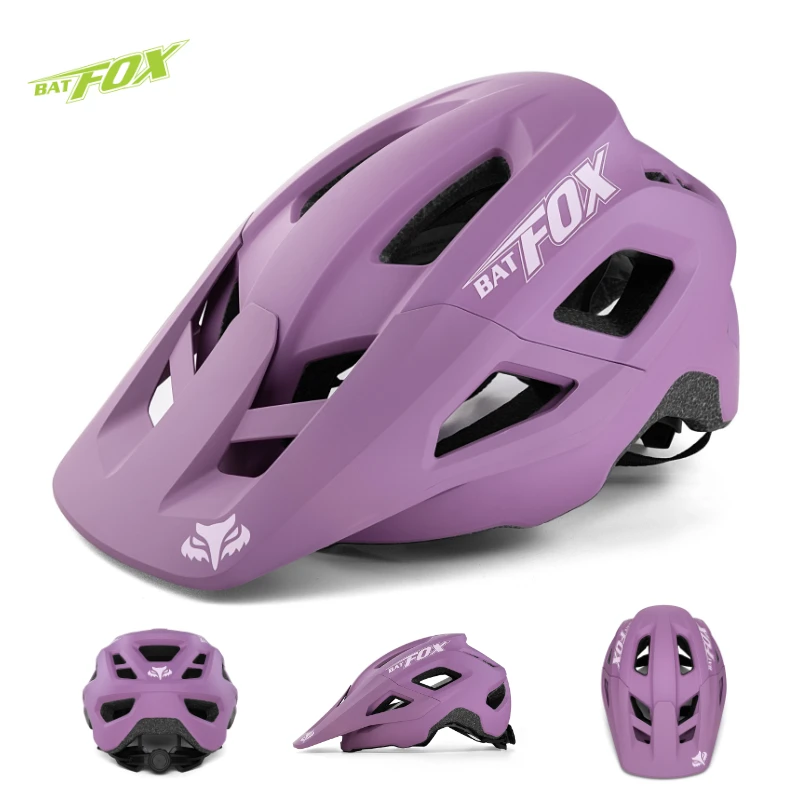 BATFOX Mountain Bike Helmet Can Install a Sports Camera Electric Cycling Gear Safety Cap for Men Women Bat Fox MTB Bicycle Helme