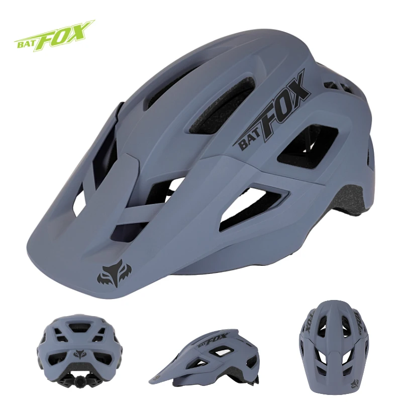 BATFOX Mountain Bike Helmet Can Install a Sports Camera Electric Cycling Gear Safety Cap for Men Women Bat Fox MTB Bicycle Helme