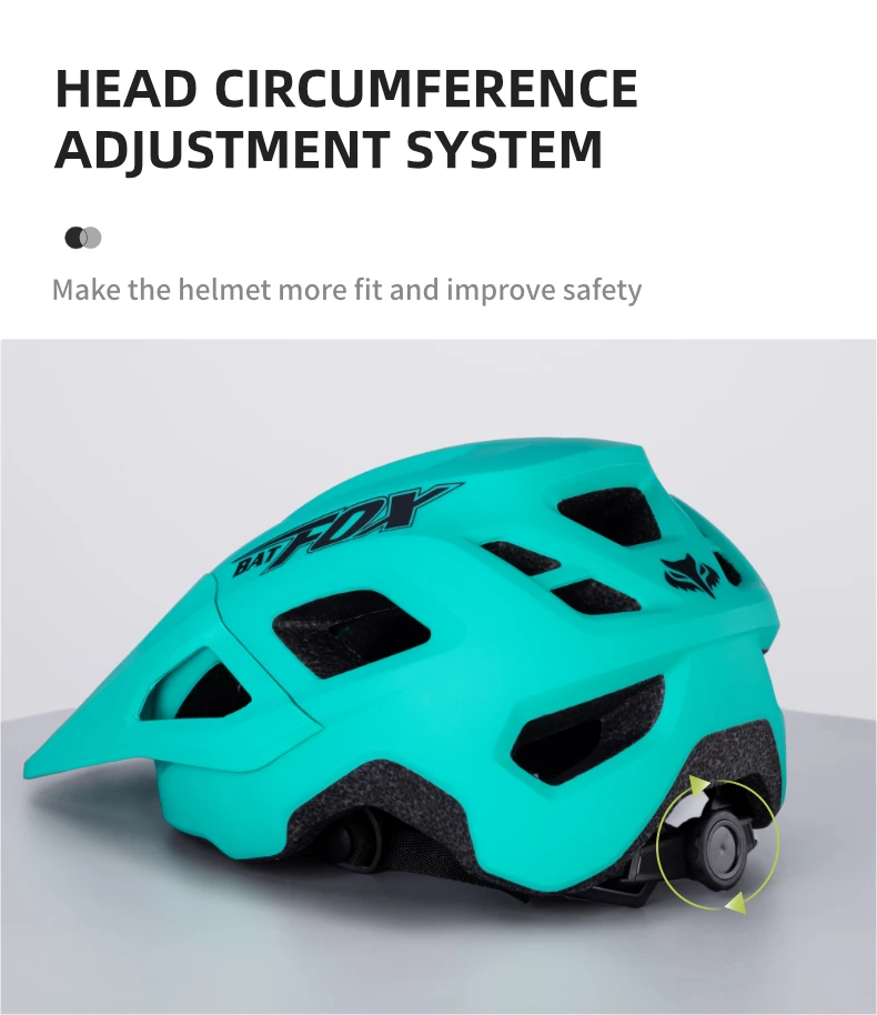 BATFOX Mountain Bike Helmet Can Install a Sports Camera Electric Cycling Gear Safety Cap for Men Women Bat Fox MTB Bicycle Helme