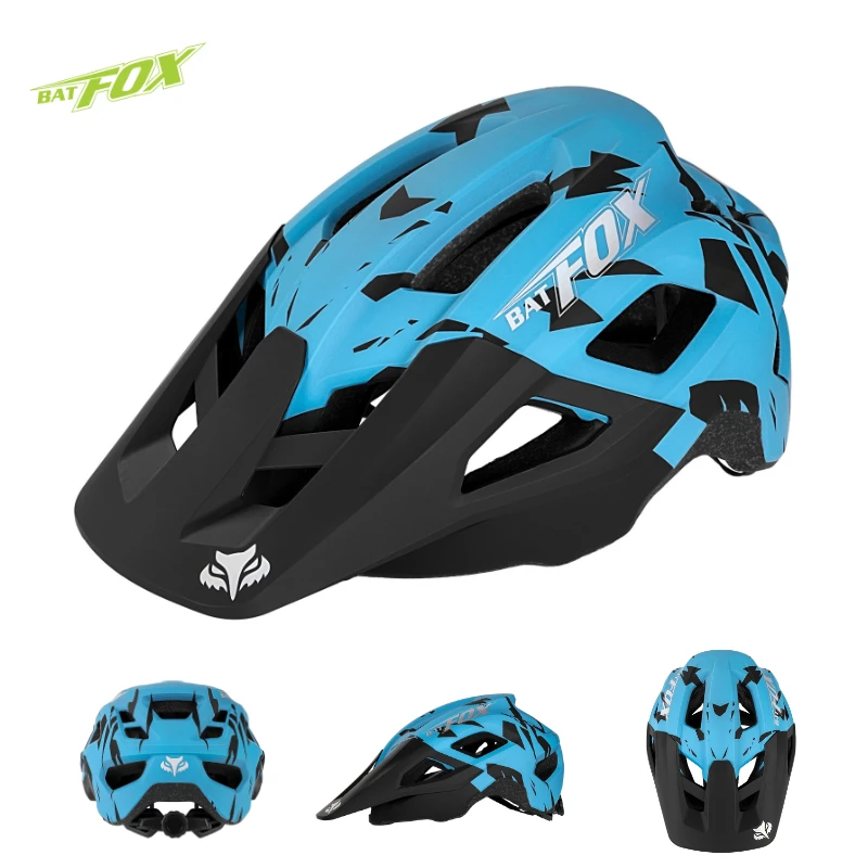 BATFOX Mountain Bike Helmet Can Install a Sports Camera Electric Cycling Gear Safety Cap for Men Women Bat Fox MTB Bicycle Helme