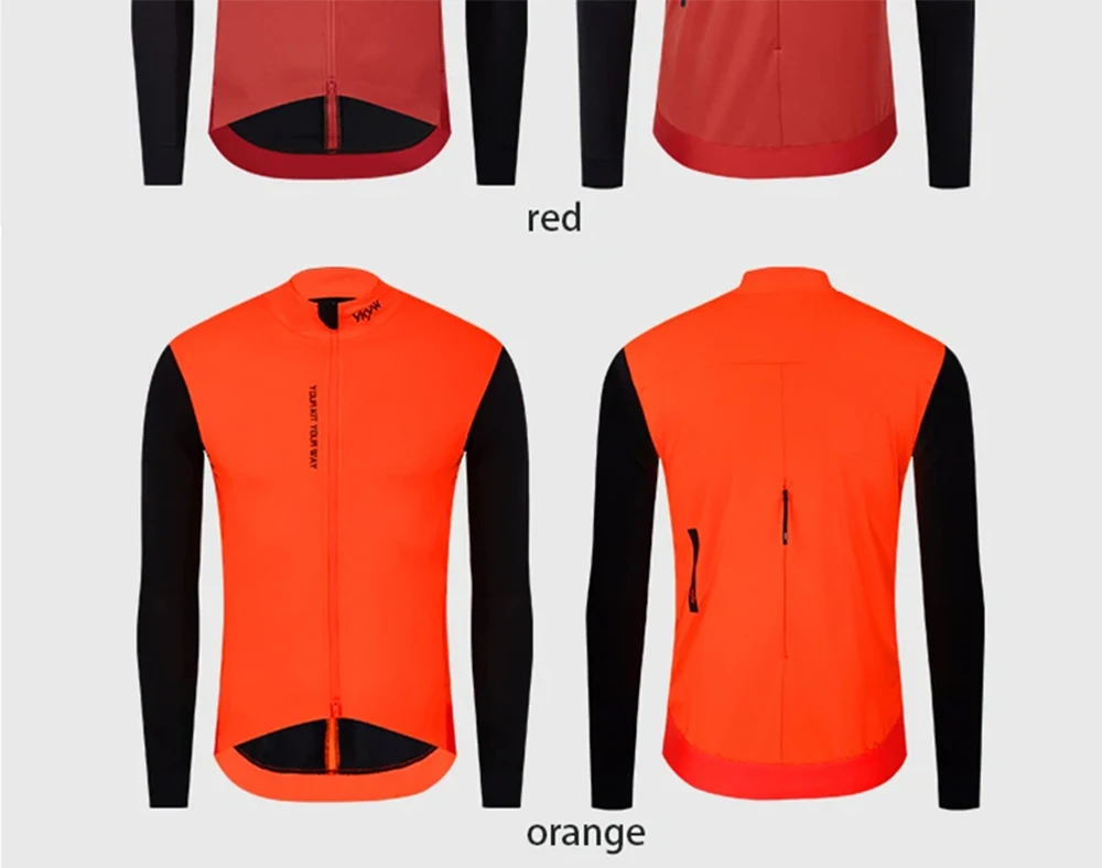 YKYWBIKE Men's Cycling Jacket Long Sleeve Cycling Clothing Windproof Waterproof Bicycle Shirt Windbreaker MTB Road Bike Jersey