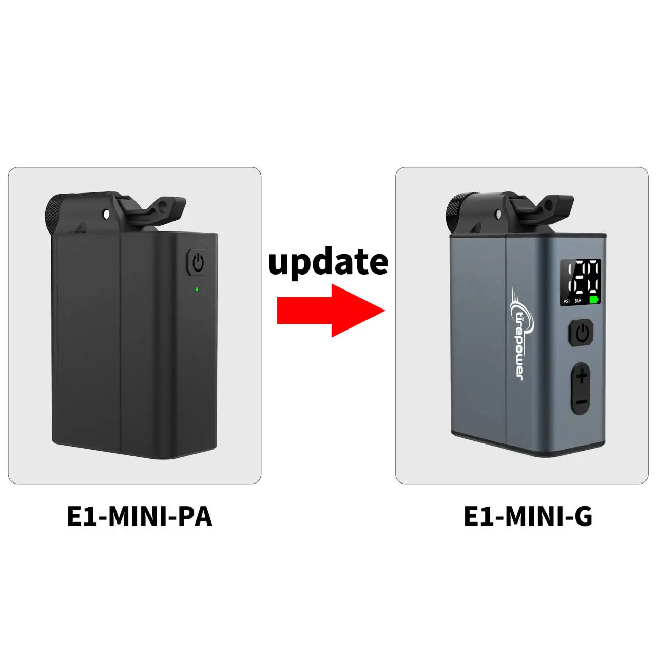 Electric Bike Air Pump Fast Inflation with Gauge 120PSI Tire Inflator Aluminum Alloy Pump with Presta & Schrader & Clik Valve