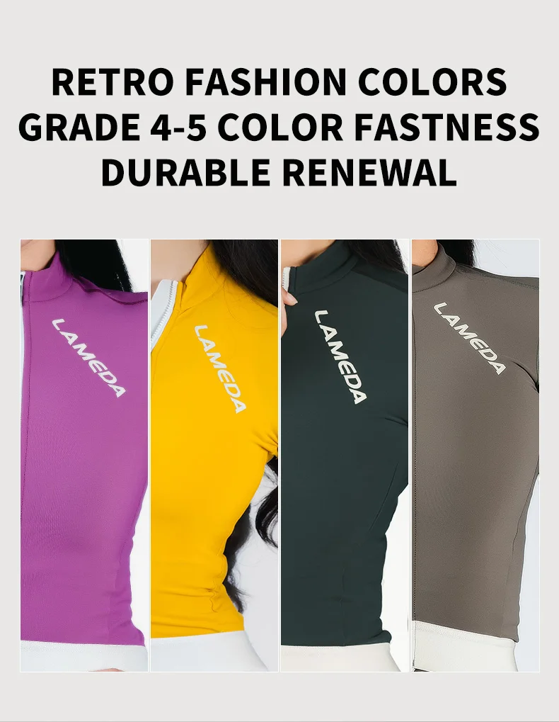 LAMEDA Professional Fleece Cycling Jersey for Women Thermal MTB Clothing Bicycle Jersey for Road Bike Riding in Autumn Winter