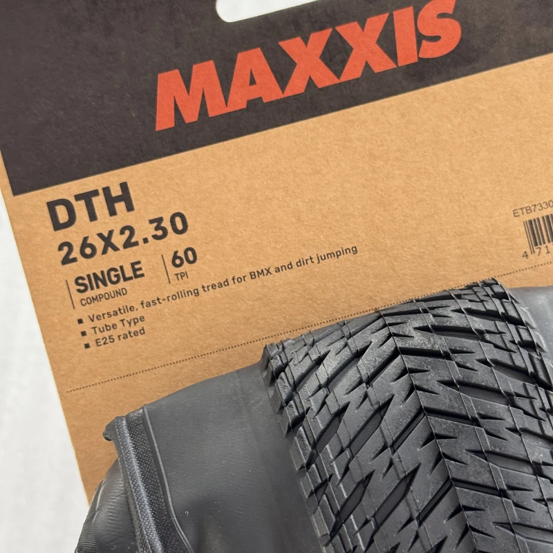 MAXXIS DTH 26-Inch Mountain Bike Tire 26x2.3 Foldable Tread Pattern for Off-Road Cycling BMX, Dirt Jump, Pump Track, Urban