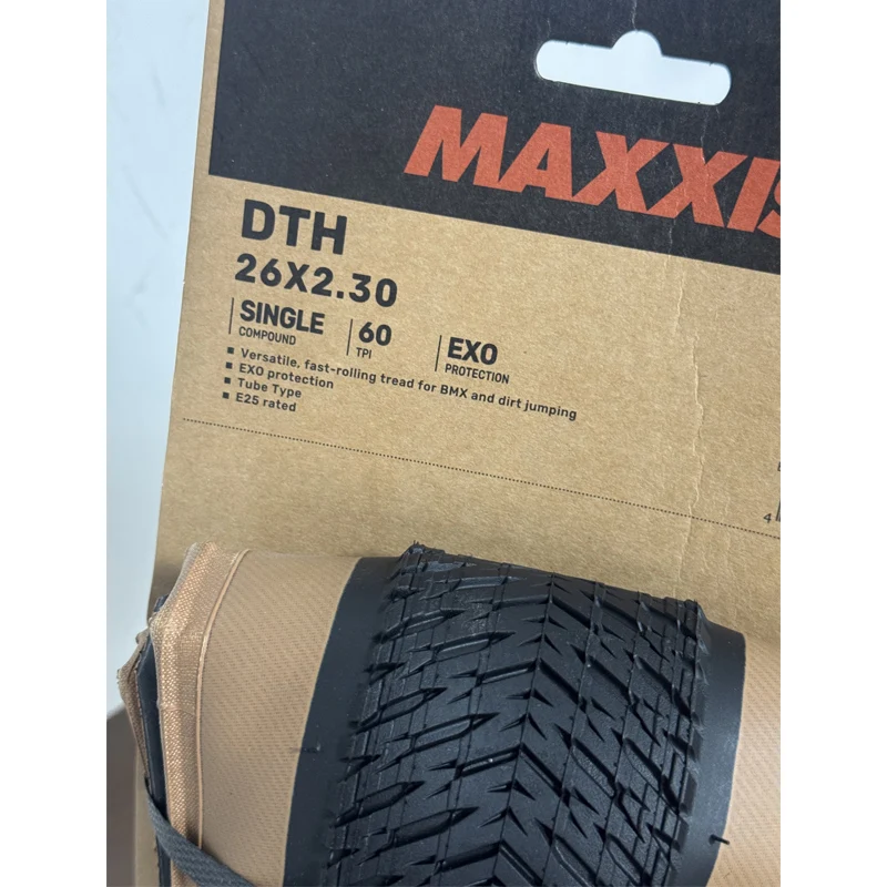 MAXXIS DTH 26-Inch Mountain Bike Tire 26x2.3 Foldable Tread Pattern for Off-Road Cycling BMX, Dirt Jump, Pump Track, Urban