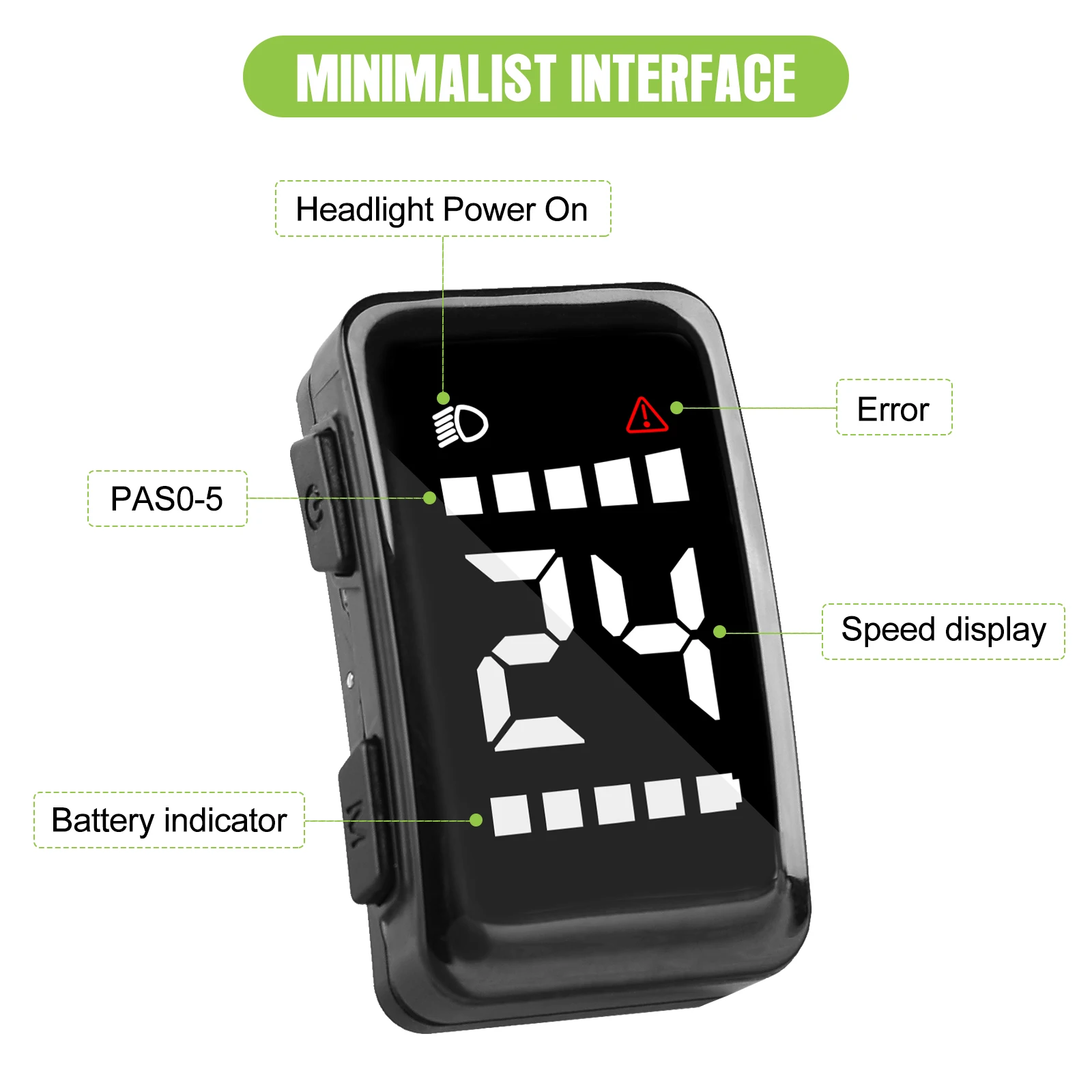 Ebike DZ40 Display Small Size Mini Display For BAFANG Wheel Hub Motor Electric Bicycle UART Protocol 5PIN Female Connector