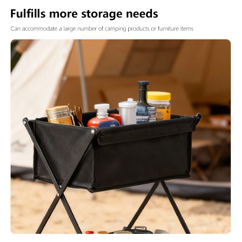 TARKA Camping New Storage Rack Three-Layer Shelf Folding Storage Rack For Outdoor Barbecue Storage Rack Multifunctional Shelf