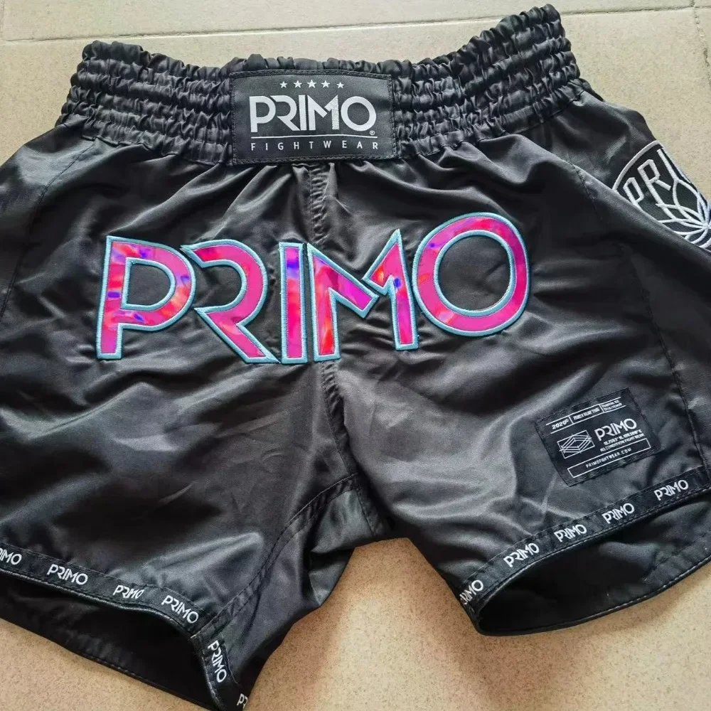 Embroidery StyleTraining Muay Thai Gym Fighting Shorts Fitness Combat Sports Pants Boxing Shorts Sweat Pants