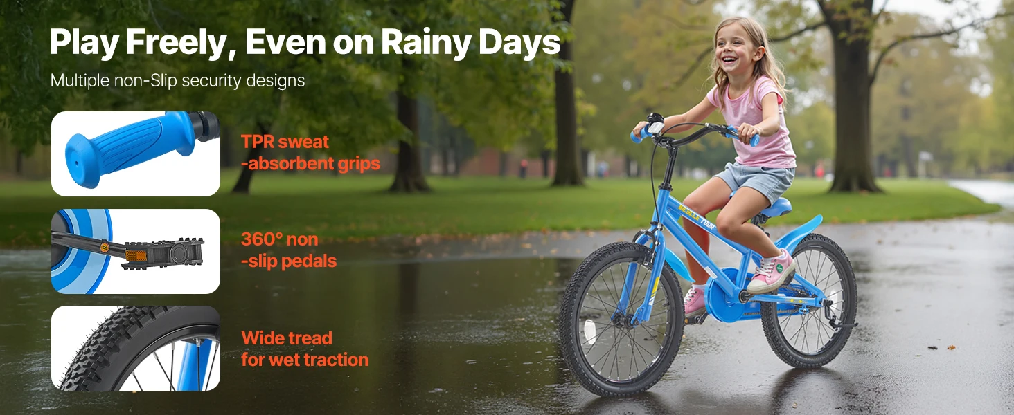 SucceBuy 14/16/18in Kids Bike BMX Style Children Bicycle with Training Wheels Toddler Bike for Boys & Girls Learning to Ride