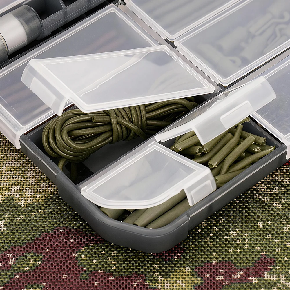 Hirisi 326Pcs Carp Fishing Tackle Kit Complete Hair Rig Accessories with Carp Hooks Quick Change Swivels Terminal Tackle XP400