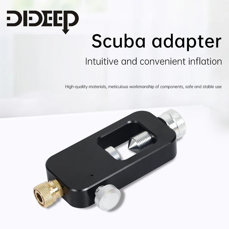 DIDEEP Mini Tank Inflation Device DIN Valve Scuba Adapter for HPA Scuba Fill Station,High Pressure Diving Cylinder Accessories