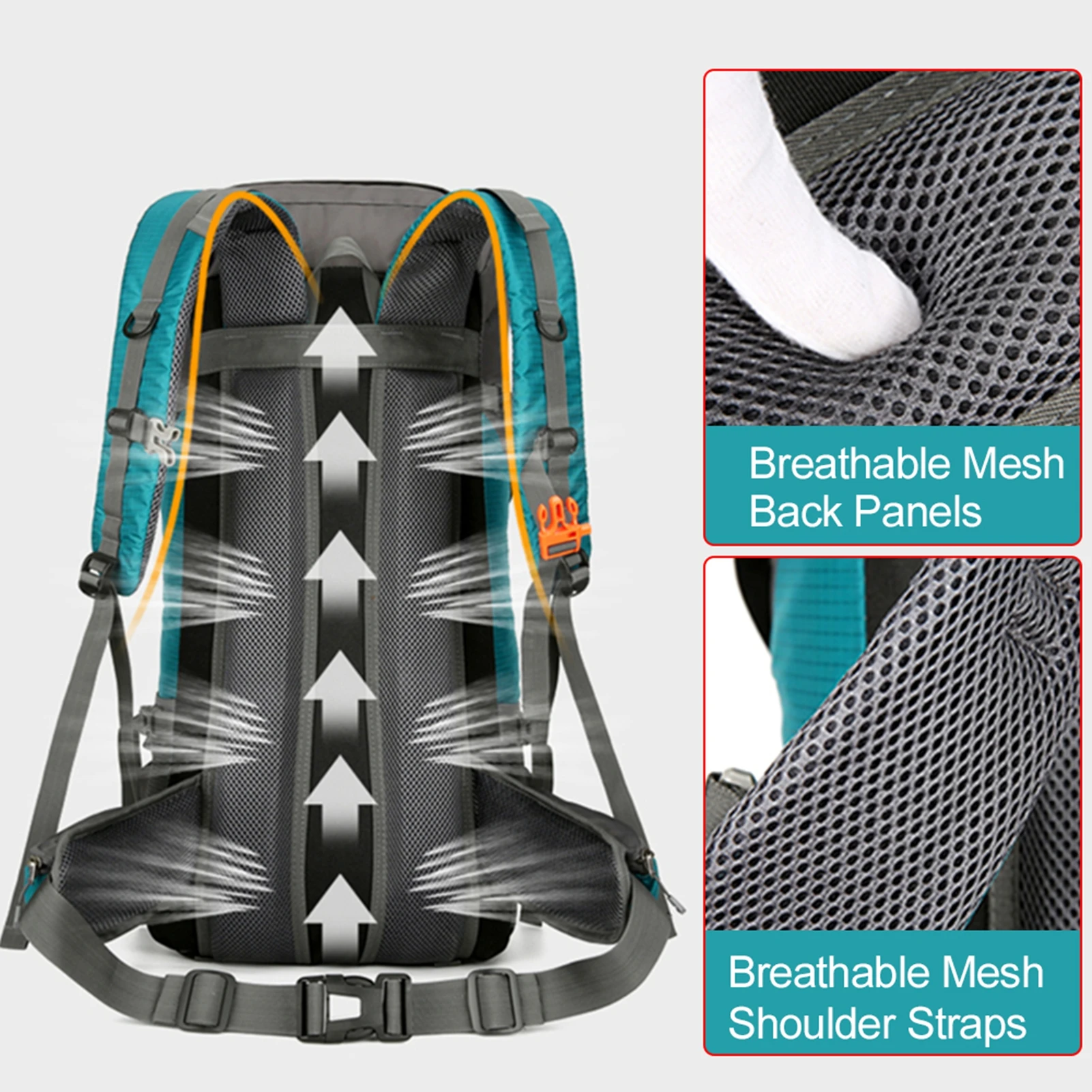 70L Hiking Backpack Camping Climbing Rucksack Travel Trekking Rucksack Mountaineering Bag Outdoor Sports Backpack Waterproof