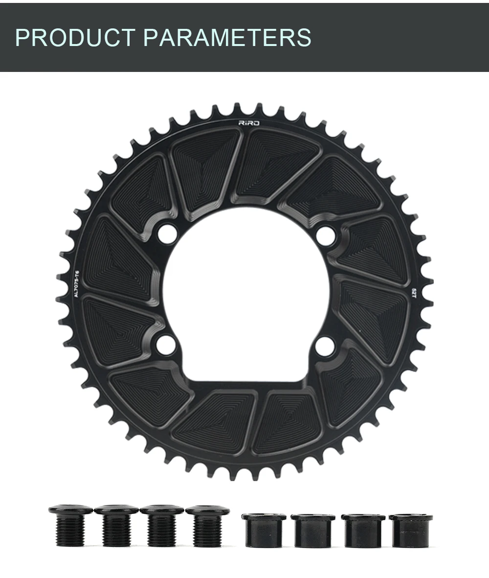 RIRO Bicycle 110BCD Chainwheel for R7000 R8000 R9100 Aluminum Bicycle Double Chainring 50-34/52-36/53-39/54-40T Bike Chainwheel