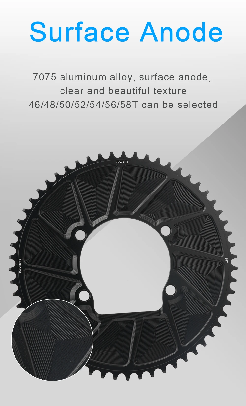 RIRO Bicycle 110BCD Chainwheel for R7000 R8000 R9100 Aluminum Bicycle Double Chainring 50-34/52-36/53-39/54-40T Bike Chainwheel