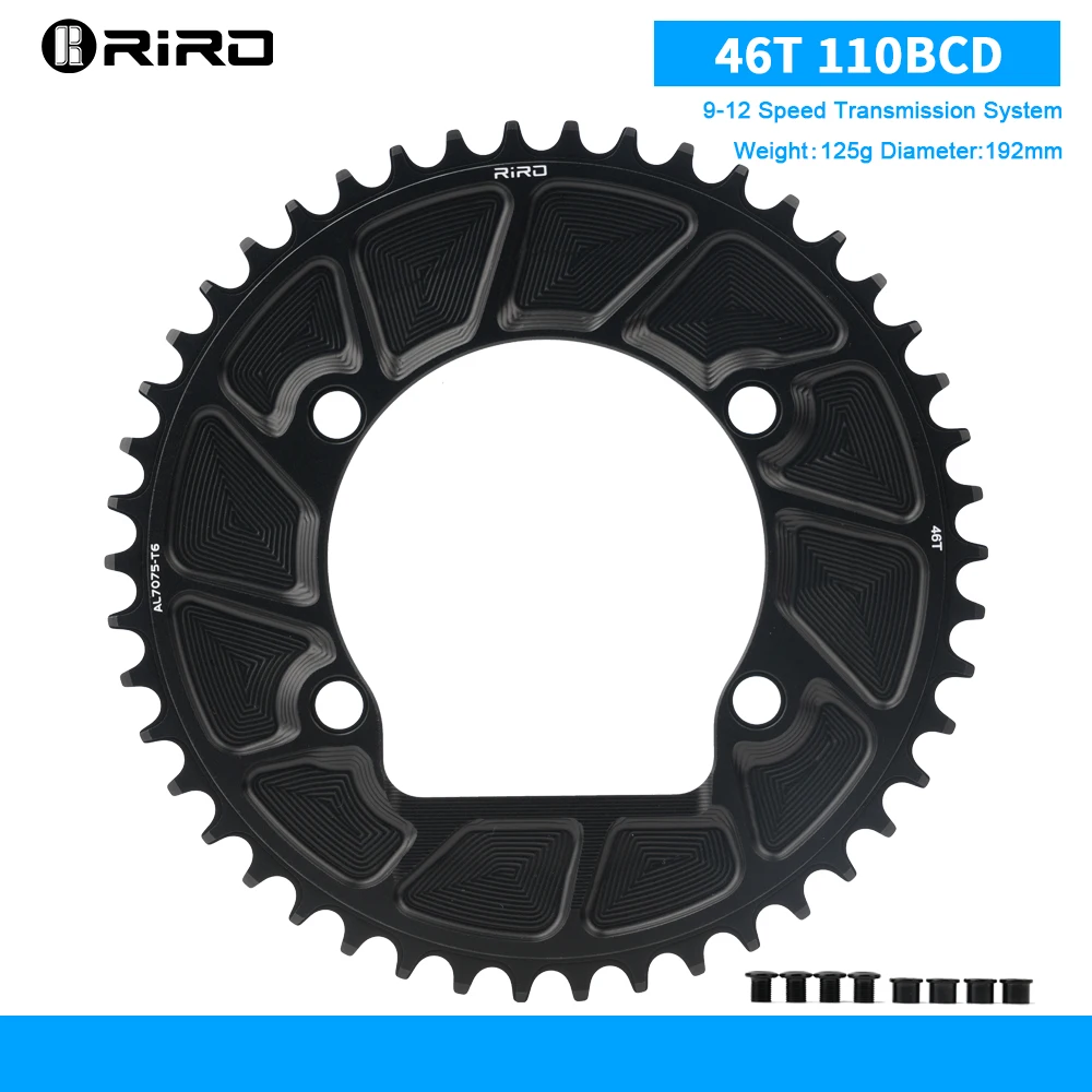 RIRO Bicycle 110BCD Chainwheel for R7000 R8000 R9100 Aluminum Bicycle Double Chainring 50-34/52-36/53-39/54-40T Bike Chainwheel