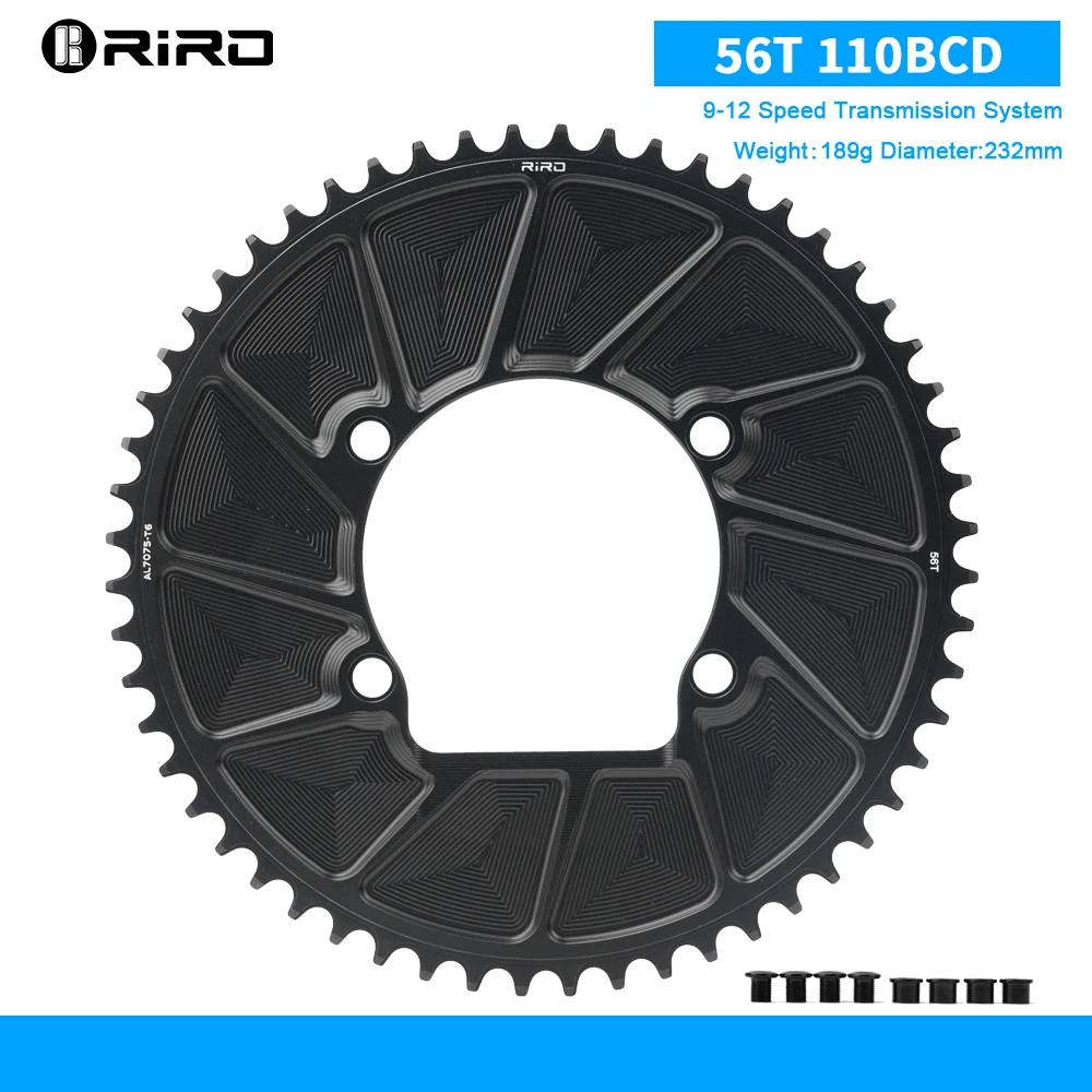 RIRO Bicycle 110BCD Chainwheel for R7000 R8000 R9100 Aluminum Bicycle Double Chainring 50-34/52-36/53-39/54-40T Bike Chainwheel