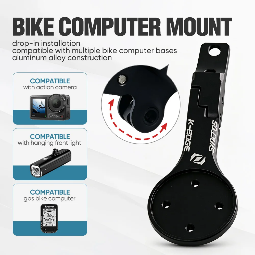 Aluminum Alloy Computer Mount for Syncros Fraser or Creston IC Cockpits GoPro/Garmin/Bryton/Wahoo Mount