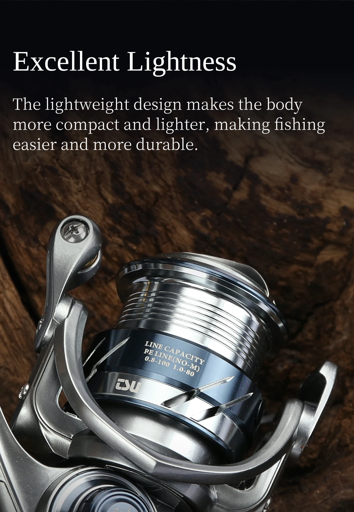 TSURINOYA Finesse MERLIN 1000 C2000S 165g METAL Spinning reel 5KG Max Drag Saltwater Reel Bass Pike Wheel
