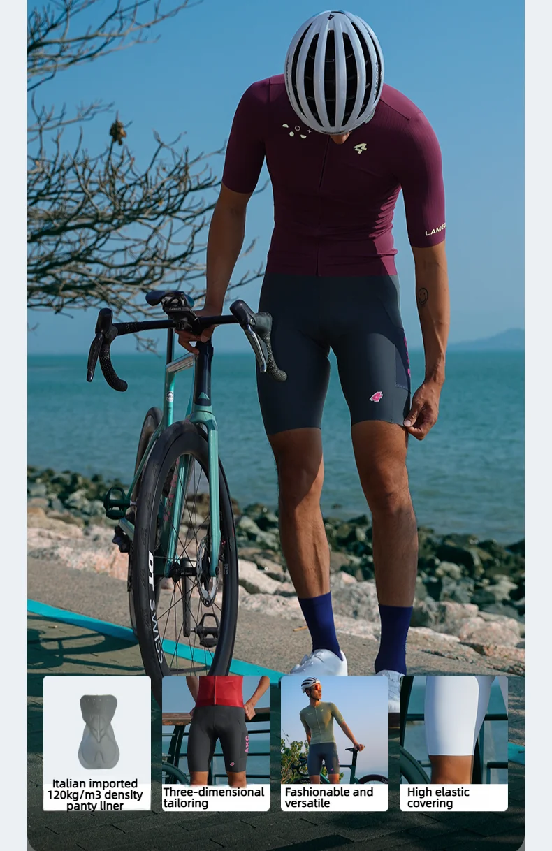 Lameda 2026 Men's Pro Cycling Shorts Summer Road Cycling Bib Shorts Moisture-wicking, Breathable, Uv-protective Bike Shorts