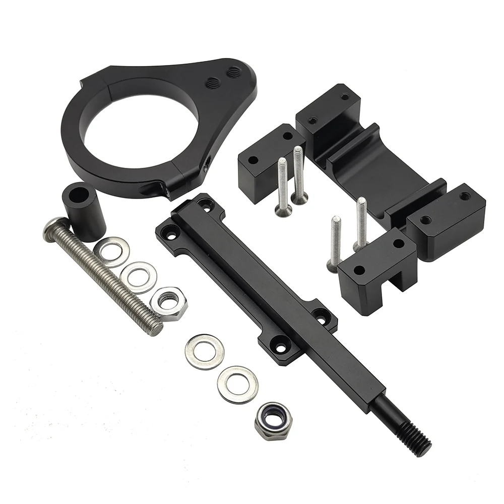 For Scooter Kukirin G2 Master Steering Damper Bracket CNC Carbon Fiber Stabilizer Steering Damper Adjustable Steering Damper Kit