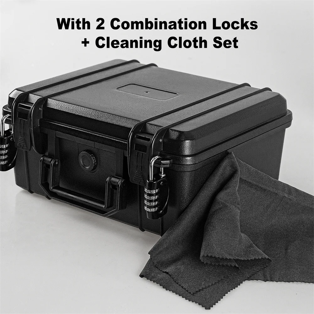 Tactical Pistol Gun Case Handgun Storage Box Pistol Case with 2 Locks Waterproof Shockproof Pistol Gun Carry Box with 2 Locks
