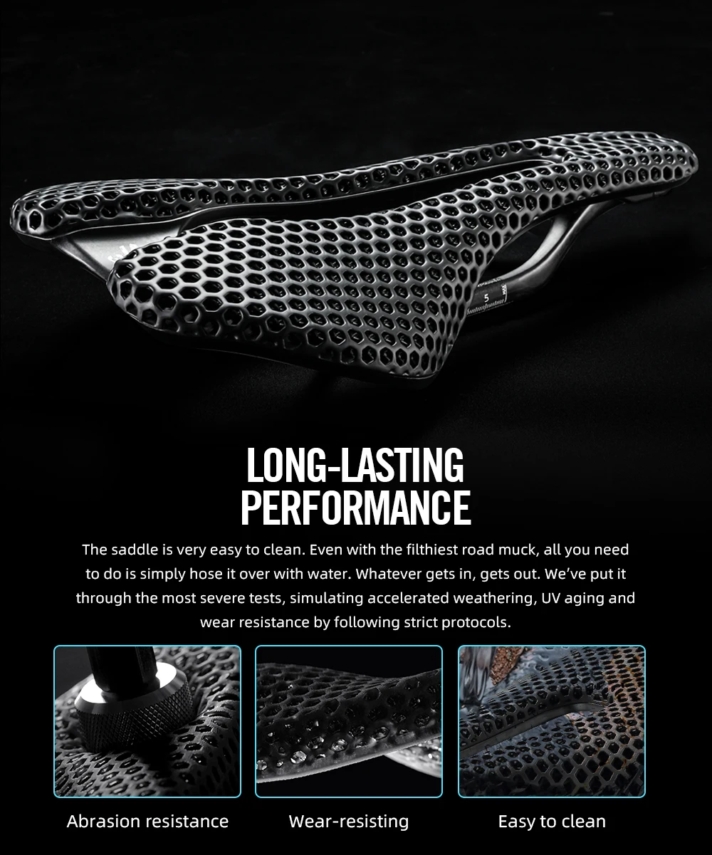 2026 RYET Carbon 3D Printed Bike Saddle, 145mm Light Road MTB Mountain Racing Bicycle Seat Cushion Cycling Seating Accessories