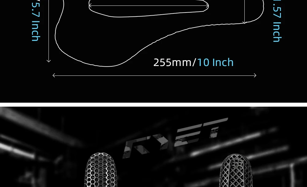2026 RYET Carbon 3D Printed Bike Saddle, 145mm Light Road MTB Mountain Racing Bicycle Seat Cushion Cycling Seating Accessories