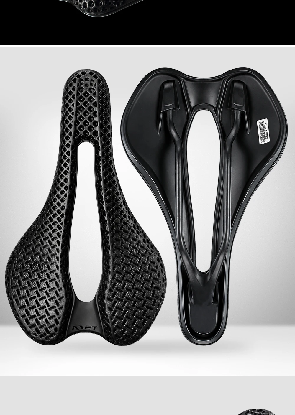 2026 RYET Carbon 3D Printed Bike Saddle, 145mm Light Road MTB Mountain Racing Bicycle Seat Cushion Cycling Seating Accessories